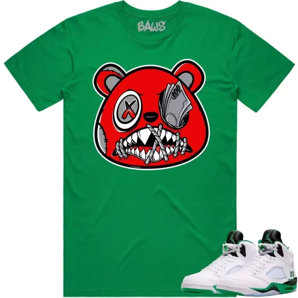 Jordan 5 Lucky Green 5s Shirt to Match - ANGRY MONEY TALKS BAWS Jezsport.com