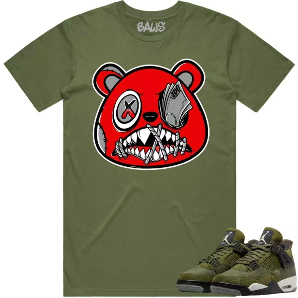 Jordan 4 Craft Olive 4s Shirt to Match - ANGRY MONEY TALKS BAWS Jezsport.com