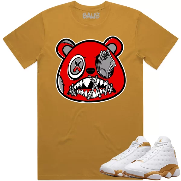 Jordan 13 Wheat 13s Shirt to Match - ANGRY MONEY TALKS BAWS Jezsport.com