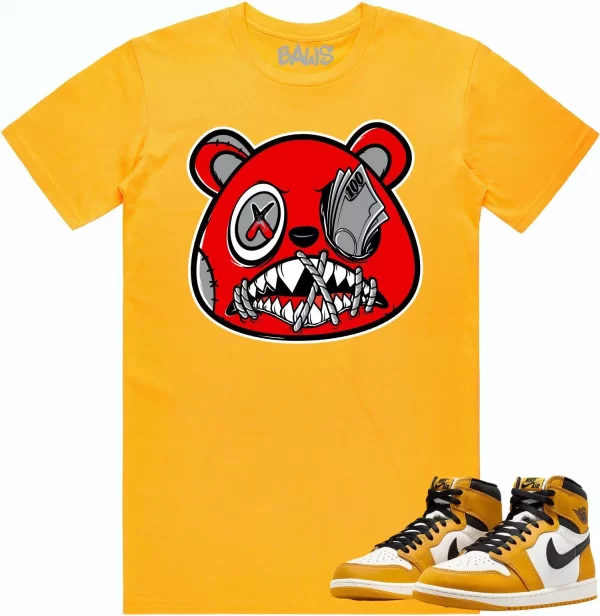 Jordan 1 Yellow Ochre 1s Shirt to Match - ANGRY MONEY TALKS BAWS Jezsport.com