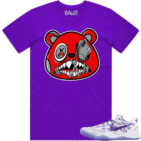 Kobe 8 Court Purple 8s Shirt to Match - ANGRY MONEY TALKS BAWS Jezsport.com