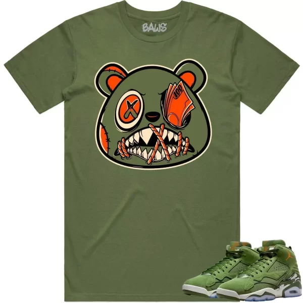 Jordan MVP 678 Sky J Olive Shirt to Match - CELADON MONEY TALKS BAWS Jezsport.com