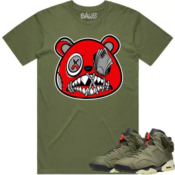 Jordan 6 Cactus Jack 6s Shirt to Match - ANGRY MONEY TALKS BAWS Jezsport.com