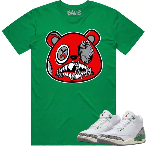 Jordan 3 Lucky Green 3s Shirt to Match - ANGRY MONEY TALKS BAWS Jezsport.com