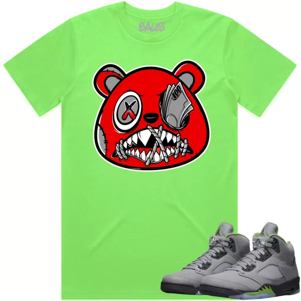 Jordan 5 Green Bean 5s Shirt to Match - ANGRY MONEY TALKS BAWS Jezsport.com