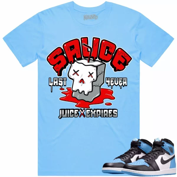 Jordan 1 UNC Toe 1s Shirt to Match - RED SAUCE Jezsport.com