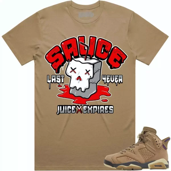 Jordan 6 Gore Tex Brown Kelp 6s Shirt to Match - RED SAUCE Jezsport.com