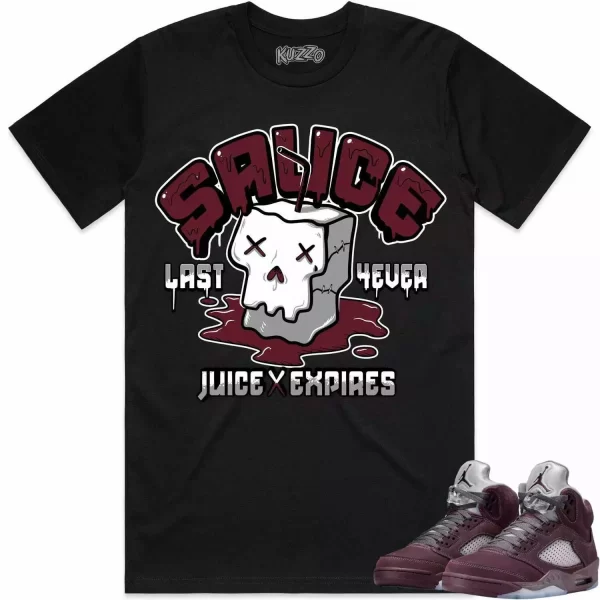 Jordan 5 Burgundy 5s Shirt to Match - BURGUNDY SAUCE Jezsport.com