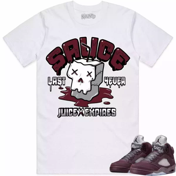 Jordan 5 Burgundy 5s Shirt to Match - BURGUNDY SAUCE Jezsport.com