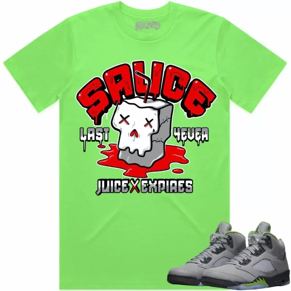 Jordan 5 Green Bean 5s Shirt to Match - RED SAUCE Jezsport.com