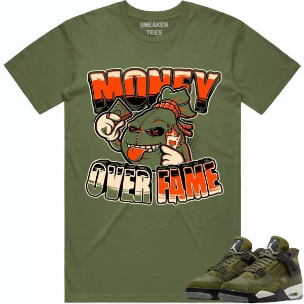 Jordan 4 Craft Olive 4s Shirt to Match - CELADON MOF Jezsport.com