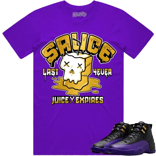 Jordan 12 Field Purple 12s Shirt to Match - GOLD METALLIC SAUCE Jezsport.com