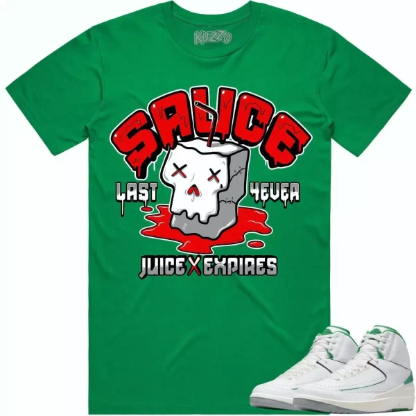 Jordan 2 Lucky Green 2s Shirt to Match - RED SAUCE Jezsport.com