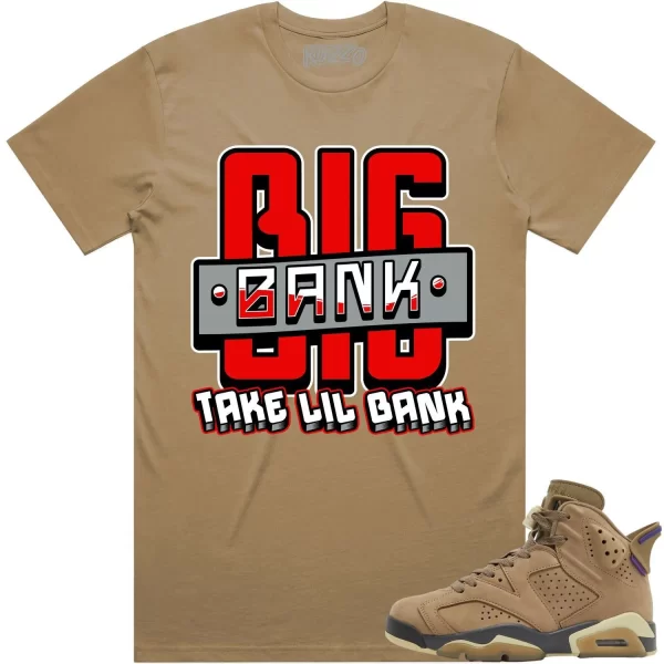 Jordan 6 Gore Tex Brown Kelp 6s Shirt to Match - RED BIG BANK Jezsport.com