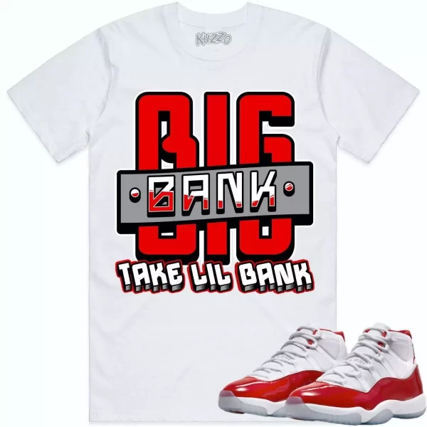 Jordan 11 Cherry 11s Shirt to Match - RED BIG BANK Jezsport.com