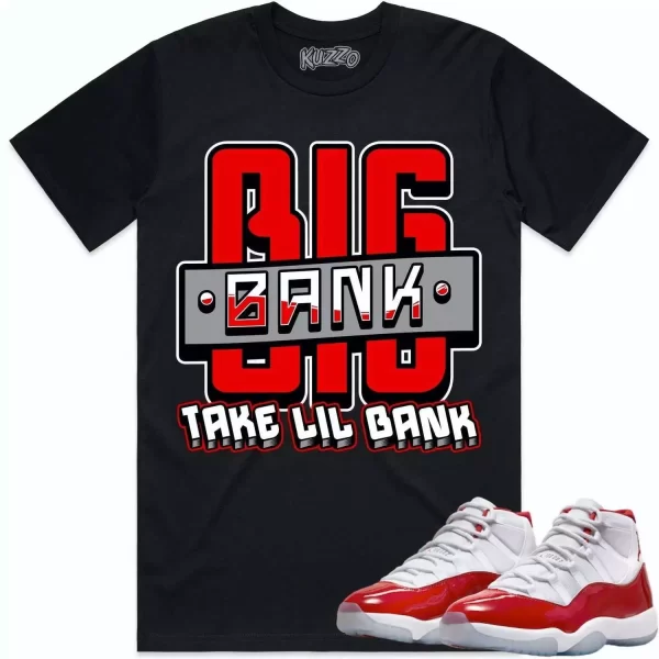 Jordan 11 Cherry 11s Shirt to Match - RED BIG BANK Jezsport.com