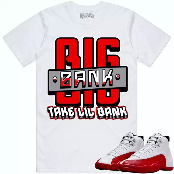 Jordan 12 Cherry 12s Shirt to Match - RED BIG BANK Jezsport.com