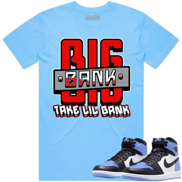 Jordan 1 UNC Toe 1s Shirt to Match - RED BIG BANK Jezsport.com