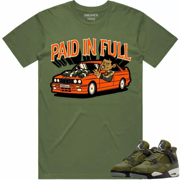 Jordan 4 Craft Olive 4s Shirt to Match - CELADON BIG BANK Jezsport.com