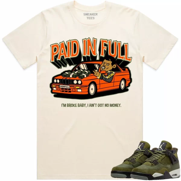 Jordan 4 Craft Olive 4s Shirt to Match - CELADON BIG BANK Jezsport.com