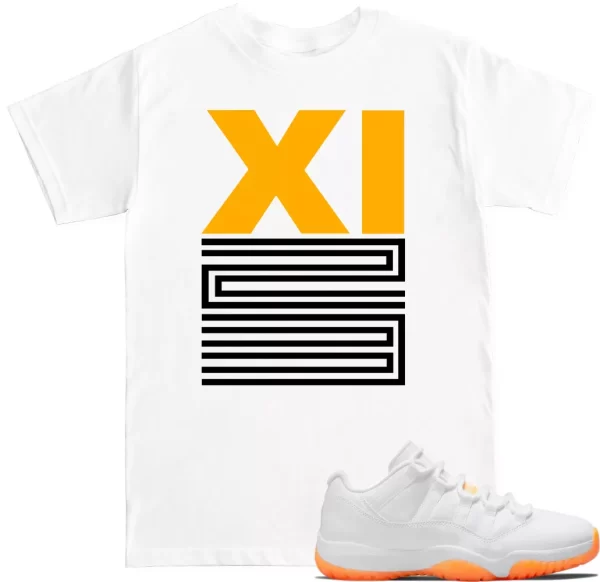 23 Citrus MJ 11 white T Shirt to match with Air Jordan 11 Citrus Retro 11 shoes Jezsport.com