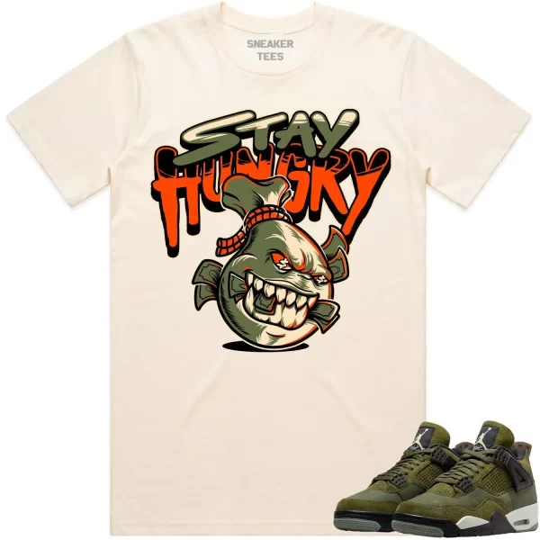 Jordan 4 Craft Olive 4s Shirt to Match - CELADON STAY HUNGRY Jezsport.com