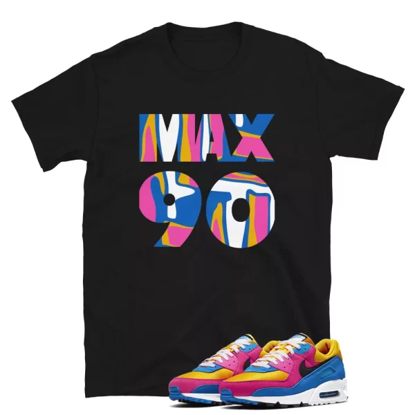 Max 90 Pinksicle Sneaker Shirt / Black Short-Sleeve Unisex T-Shirt Jezsport.com