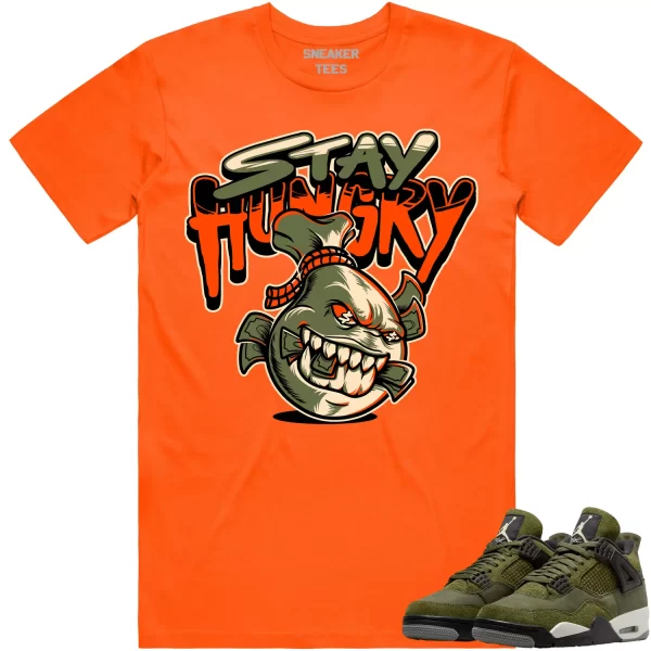 Jordan 4 Craft Olive 4s Shirt to Match - CELADON STAY HUNGRY Jezsport.com