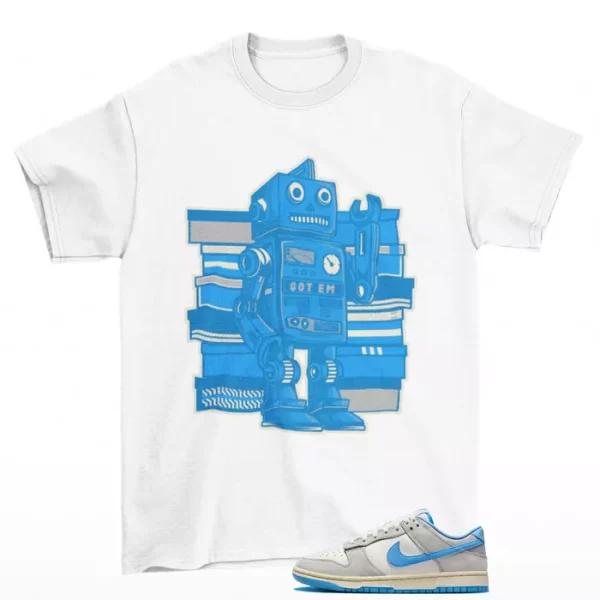 Bot Shirt White to Match Dunk Low Athletic Dept University Blue FN7488-133 Jezsport.com