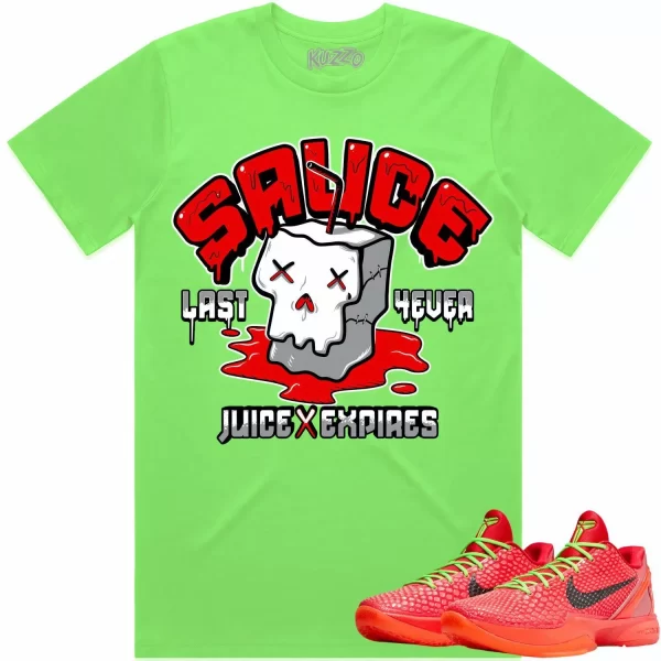 Kobe 6 Reverse Grinch 6s Shirt to Match - RED SAUCE Jezsport.com