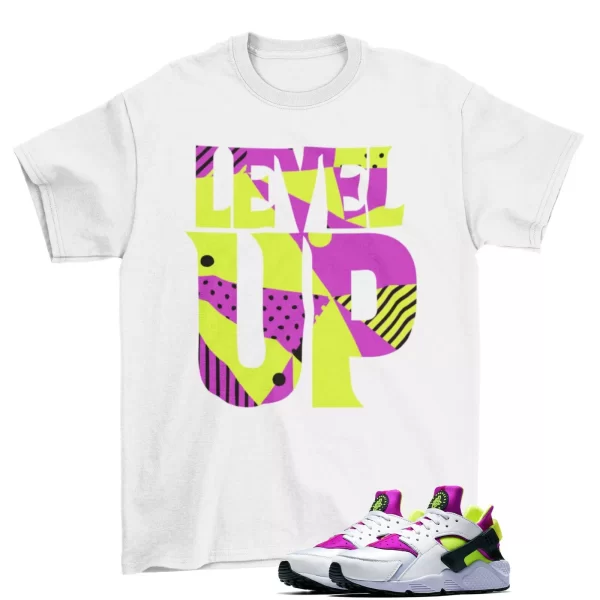 Level Up Sneaker Shirt to Match Air Huarache OG Magenta / White Jezsport.com