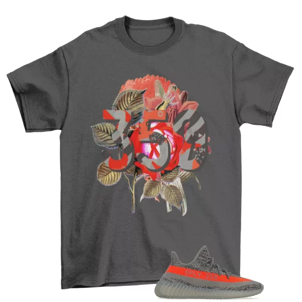 Floral 350 Pattern Sneaker Shirt Grey to MatchYeezy 350 Boost V2 Beluga RF Jezsport.com