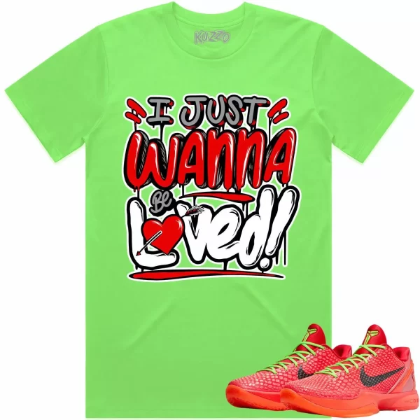 Kobe 6 Reverse Grinch 6s Shirt to Match - RED LOVED Jezsport.com