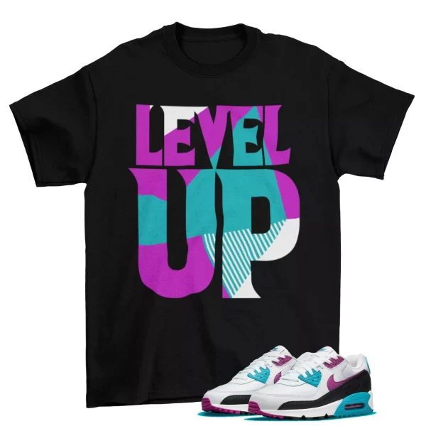 Level Up Shirt to Match Air Max 90 Premium Aquatone DM8318-100 / Black Jezsport.com