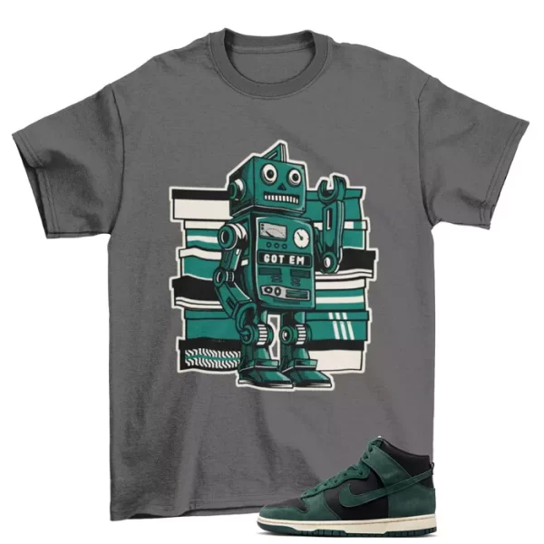 Sneaker Bot Shirt Grey to Match Dunk High Retro Faded Spruce DQ7679-002 Jezsport.com