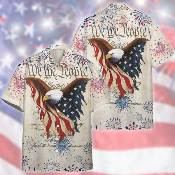 We The People Eagle Independence Day Hawaiian Shirt, Summer Shirt For Men and Women Jezsport.com