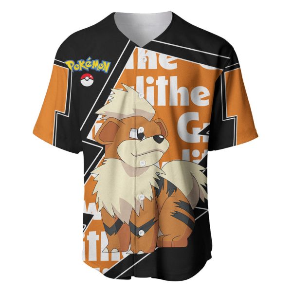 Growlithe Anime Lighting Style Baseball Jersey Jezsport.com