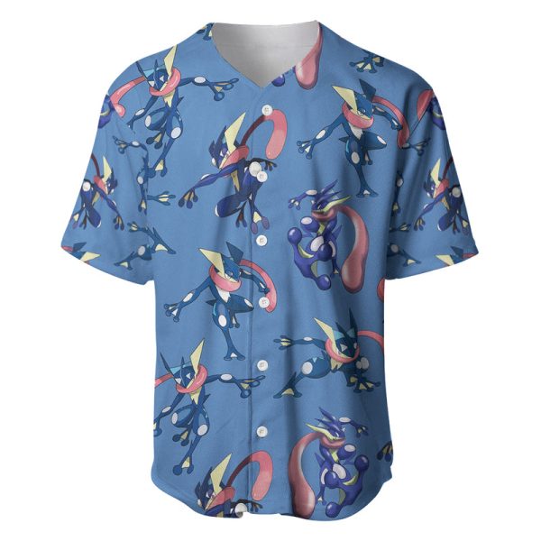 Greninja Pokemon Baseball Jersey Pattern Style For Men and Women Jezsport.com