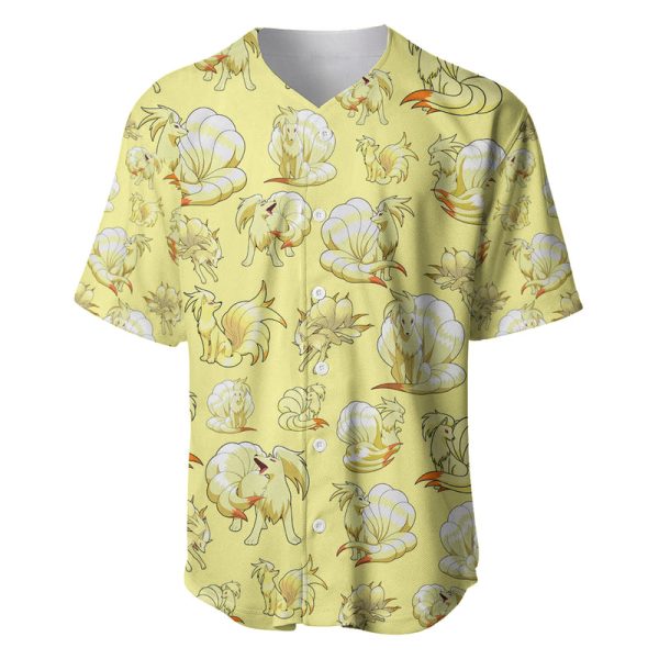 Ninetales Baseball Jersey Pattern Style For Men and Women Jezsport.com