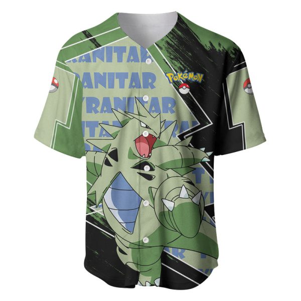 Tyranitar Baseball Jersey Pattern Style For Men and Women Jezsport.com