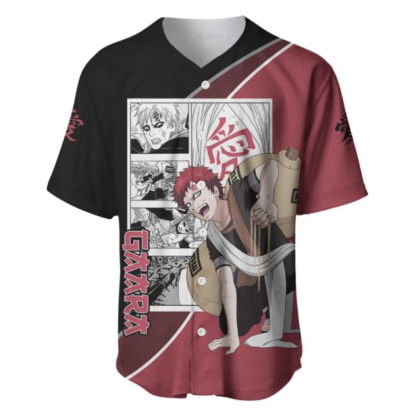 Gaara Baseball Jersey Anime Mix Manga For Men and Women Jezsport.com