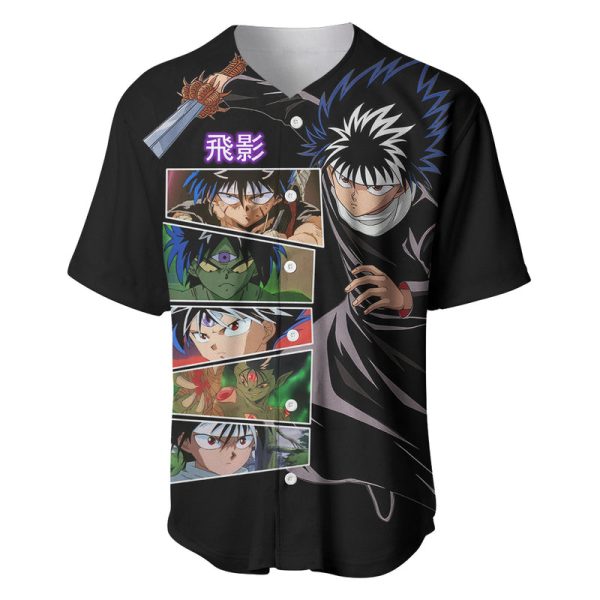 Hiei Baseball Jersey YuYu Hakusho For Men and Women Jezsport.com