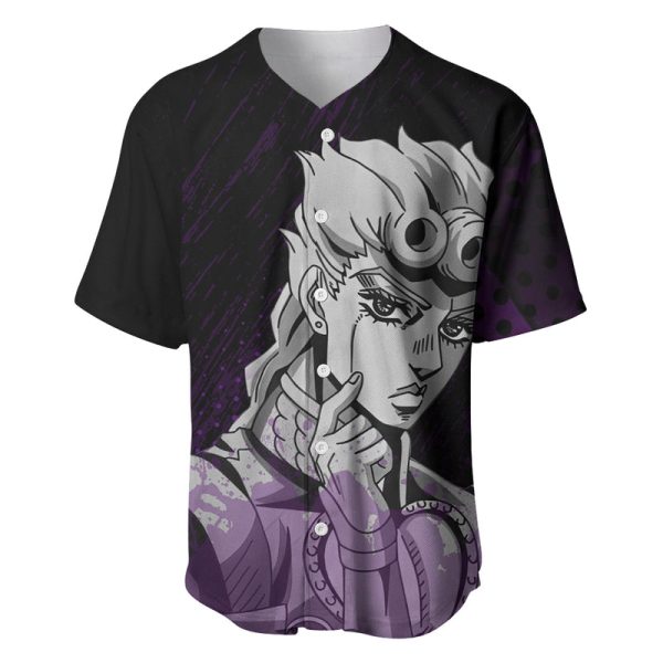 Giorno Giovanna Baseball Jersey JJBAs Anime Style For Men and Women Jezsport.com