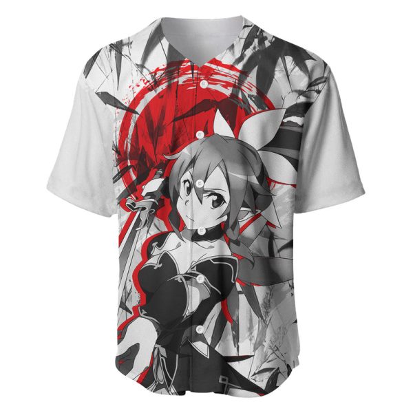 Leafa Japan Style Baseball Jersey Sword Art Online For Men and Women Jezsport.com