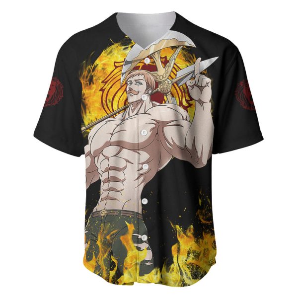 Escanor Baseball Jersey Seven Deadly Sins Anime For Men and Women Jezsport.com