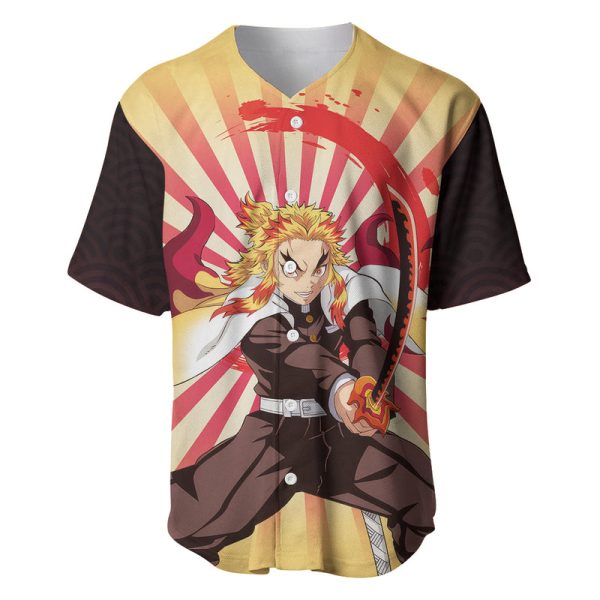 Rengoku Baseball Jersey Demon Slayer For Men and Women Jezsport.com