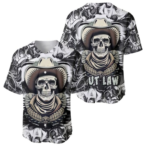 Skull Cowboy Baseball Jersey Out Law For Men and Women Jezsport.com