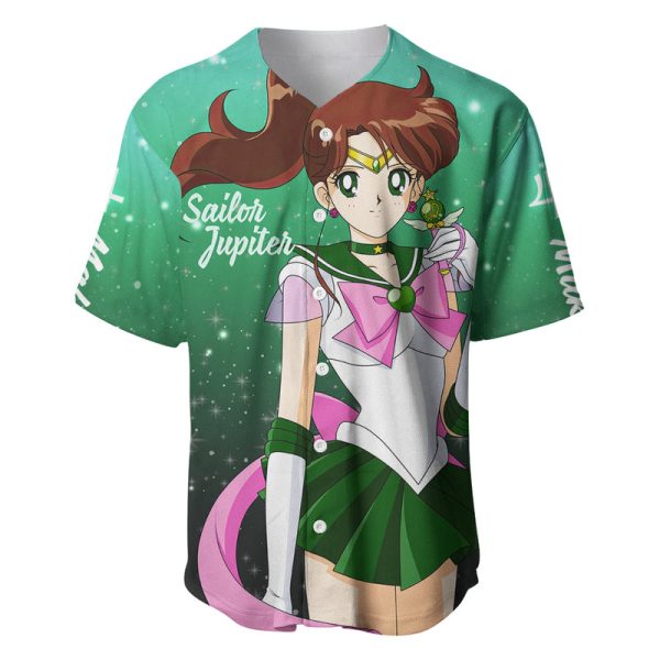 Sailor Jupiter Makoto Kino Baseball Jersey For Men and Women Jezsport.com