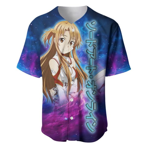 Asuna Baseball Jersey Sword Art Galaxy Style For Men and Women Jezsport.com