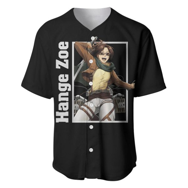 Hange Zoe Baseball Jersey Attack On Tittan Anime Style For Men and Women Jezsport.com